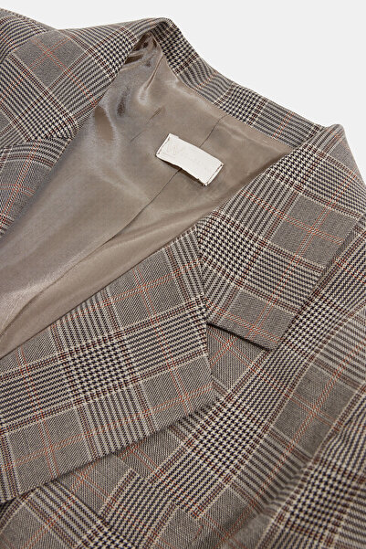 W Collection Brown Buttoned Cotton/Wool Jacket