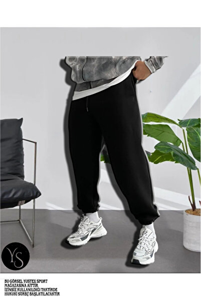 yx yustex sport Μαύρο Παντελόνι Φόρμας Jogger - Ανδρικό, Άνετο για Καθημερινή...