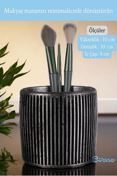 Evene Organizator de machiaj colorat antic argintiu - Organizator pentru pensule Model 1