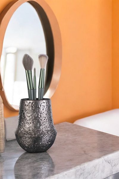 Evene Organizator de machiaj colorat antic argintiu - Organizator pentru perii Model 15
