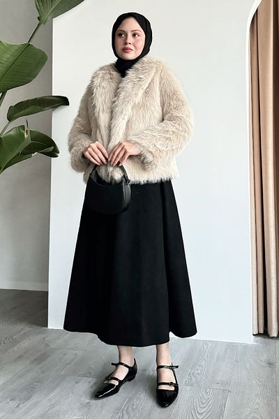 InStyle Lined Short Beige Fur