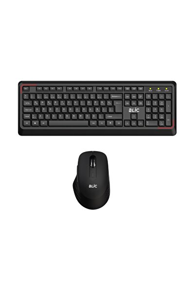 Sarftech Bkb7.1 Siyah Türkçe Q 104 Tuş Ev Ofis Kullanıma Uygun Kablosuz Klavye Mouse Set 7.1
