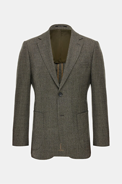 W Collection YEŞİL DÜĞMELİ YÜN CEKET