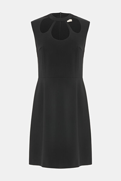 W Collection SİYAH MİNİ DEKOLTELİ ELBİSE