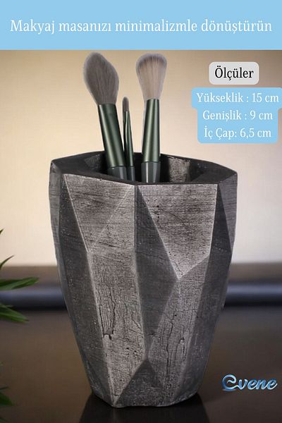Evene Organizator de machiaj colorat antic argintiu - Organizator pentru pensule Model 19