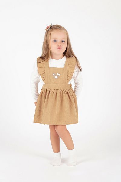 Nehirim Kids Girl's Cotton Badali Salopet - Seasonal Dress (Age 2-3-4-5)
