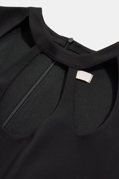 W Collection SİYAH MİNİ DEKOLTELİ ELBİSE