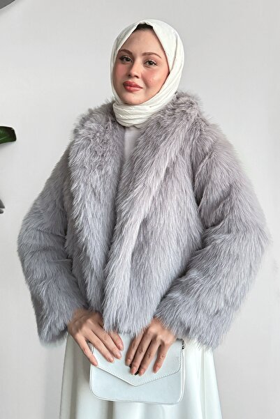 InStyle Lined Short Gray Fur