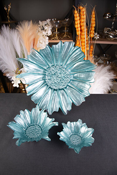 ARGKRİSTAL Set of 3 Decorative Plates and Bowls - for Stylish Presentation and Serving