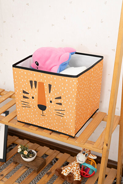 PH Prendi Home Tiger Printed Multi-Purpose Toy Storage Box Without Lid 30X30X30