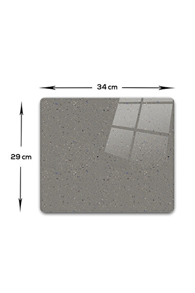 Decorita Cam Kesme Tahtası - Cam Kesme Tablası | Seramik Desen - Koyu Fon | 29cm x 34cm