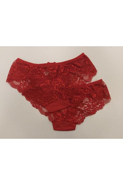 ZAYA Red Lace Cheeky Cut Women's Panties - Pack of 2