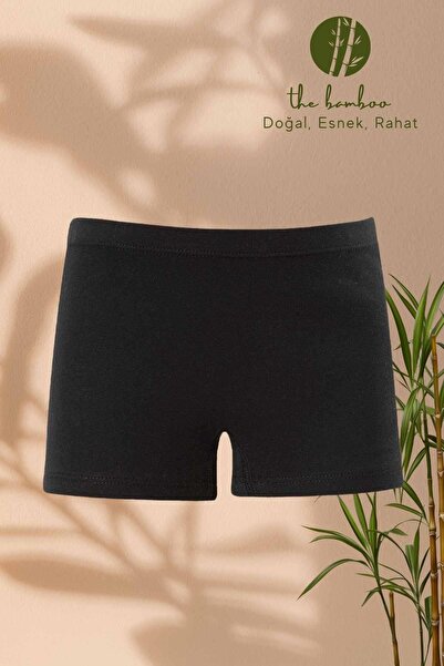 ERDEM İÇ GİYİM Boxer de lux din bambus natural super subțire pentru fete negre Weweus 4330