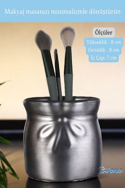 Evene Organizator de machiaj colorat antic argintiu - Organizator pentru perii Model 8