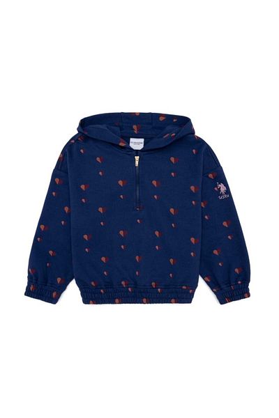 U.S. Polo Assn. Hanorac oversize albastru pentru copii