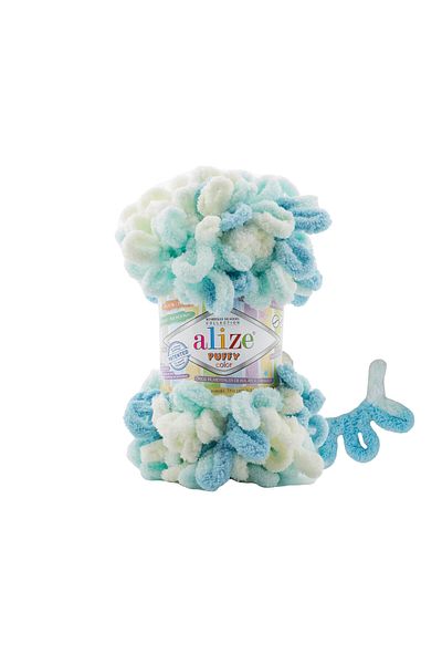 Alize 5 bucăți de culoare umflată - ață de tricotat manual pătură pentru bebeluși papuci eșarfă cardigan ață 6459