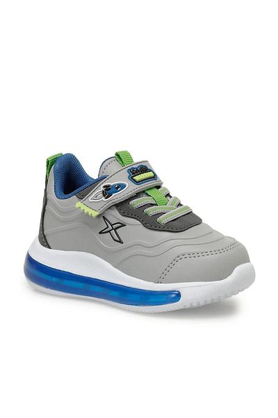Kinetix Stach Pu Grey-Sax Lighted Velcro Boys' Sneakers