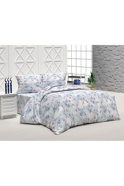 SENLİFE Cotton King Size Duvet Cover Set - Elastic