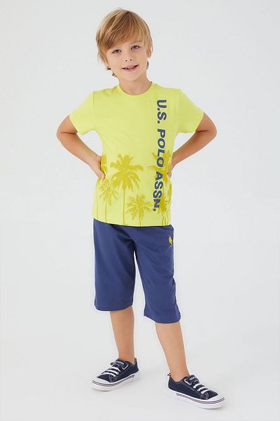 U.S. Polo Assn. Base. Polo Assn Pomegranate Flower Lemon Boy Capri Suit