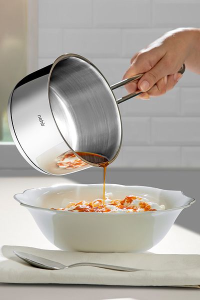 Nehir 14 cm Capless Silver Steel Sauce Bowl