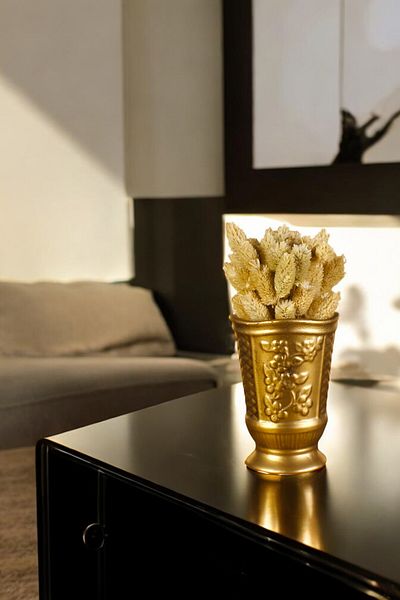 Evene Small Vase - Table Top and Home Decoration, Gold Antique Color Model 45