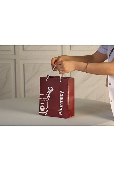 ÇABUKLAR Claret Red Gusseted Cardboard Bag - 20X10X23.5 Cm, 25 Pieces