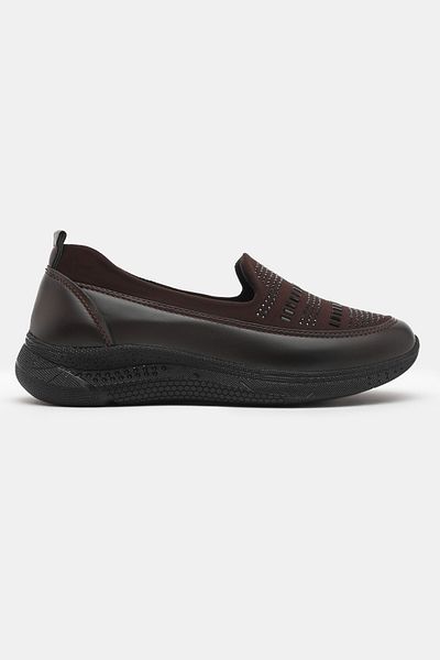 Tonny Black Women's Coffee Comfortable Fit Mother Shoes