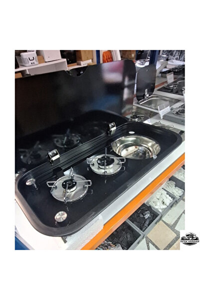 Universal üniversal kombinasyon ikili ocak evyeli 76X36.5 CM Yatek Karavan Tekne