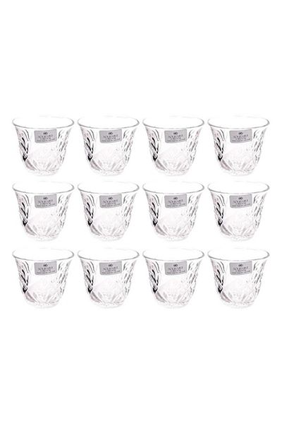 Solitaire Crystal طقم فناجين قهوة فاخرة مكون من 12 قطعة