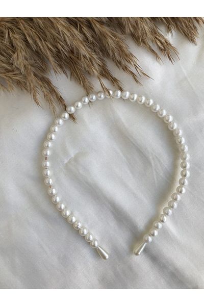 Hayalperest boncuk Women's White Pearl Crown