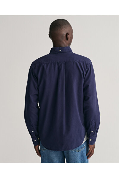 Gant Erkek Lacivert Regular Fit Düğmeli Yaka Gömlek