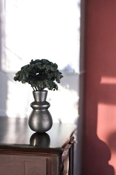 Evene Vase Small - Table Top Vase, Home Decoration, Silver Antique Color Model 10