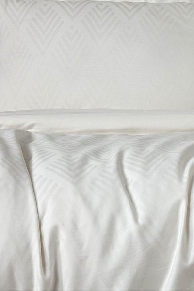 Sevim Set cuvertură de pilota Tivoli Double Jacquard și Satin - Crem - 200x220 Cm 100% Bumbac