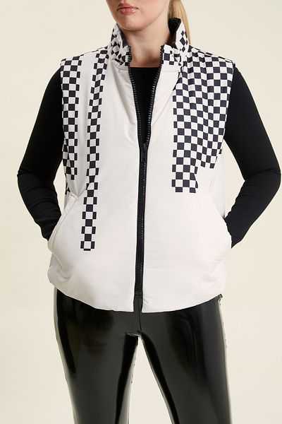 VERDA Checker Patterned Fiber Vest