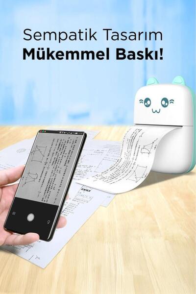 Torima C9 Mavi Mini Yazıcı Mini Taşınabilir Termal Yazıcı Kablosuz Bağlantı Ap Kontrol