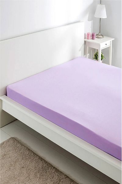 Evony Lilac Gold Karma Jersey - 100X200 Cm, Cotton, Single, Fitted Sheet