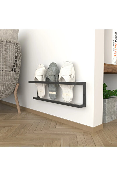 Grandmix Minimalist Duvara Monte Terlik Rafı Modern Metal Terliklik Antre Hol...