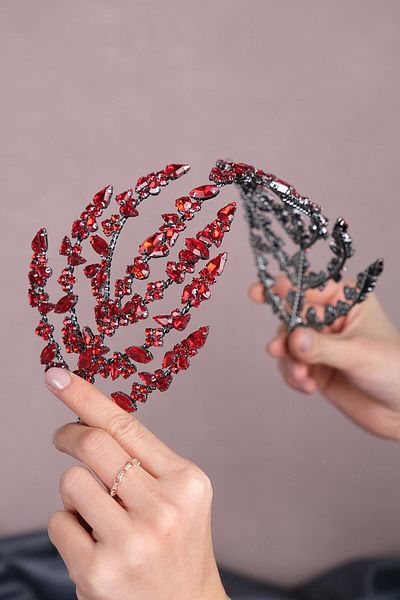 Hayalperest boncuk Double Sided Helen Bridal Hair Accessory