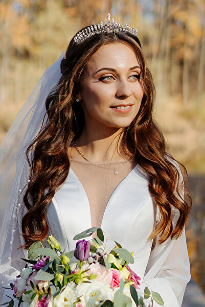 Limelia Coroana de argint pentru nunta prințesa de cristal model Antares