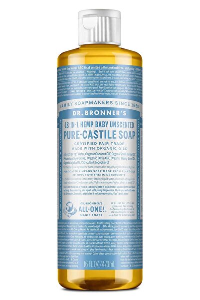 DR.Bronner's Baby Unscented Multi-Purpose Liquid Soap 473ml