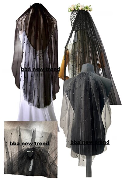 bbays new trend 80cm Gelin Duvak,inci kumaş  Gelinlik duvağı,İncili Gelin Duv...