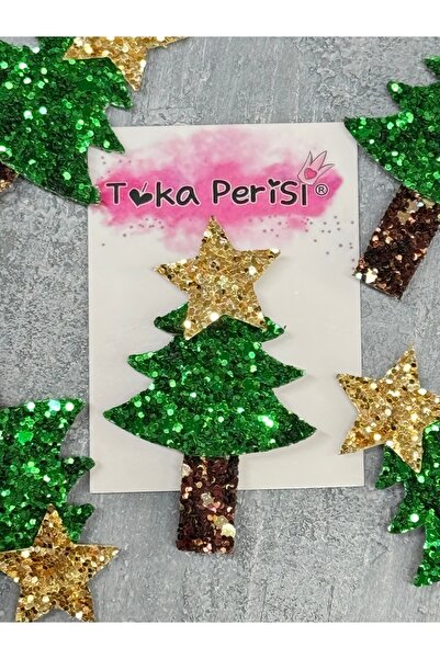Toka Perisi Kız Bebek Noel Baba Yeni Yıl Yılbaşı Hediyesi 2 Li Klips Toka