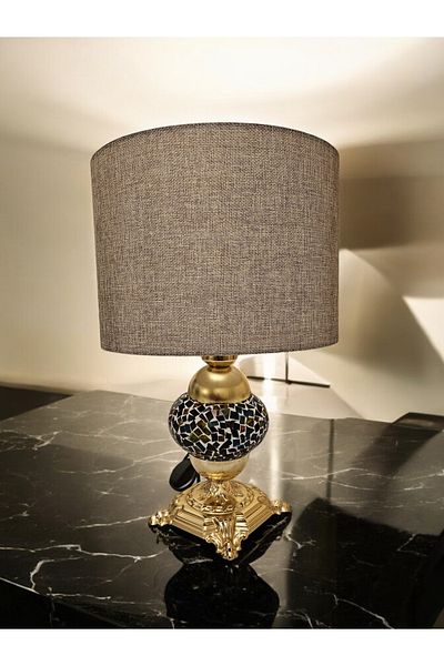 GİTTİGİTTİ Gold Detailed Patterned Lampshade Brown