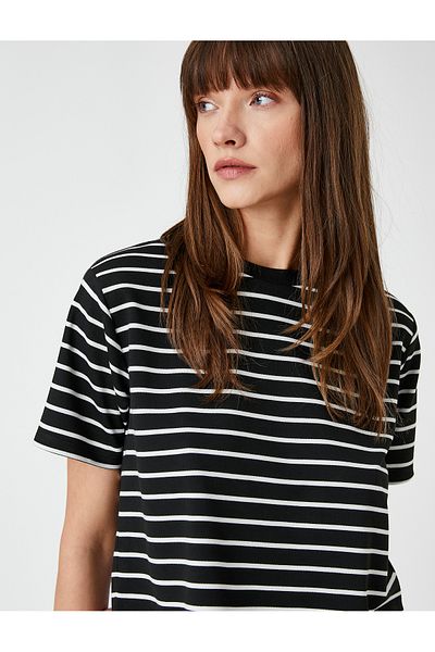 Koton Tricou cu mânecă scurtă cu decolteu
