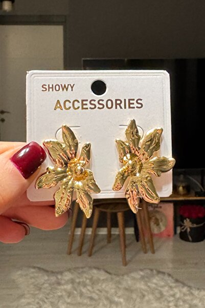 C&E Design Kadın Lotus Çiçeği Tarz Küpe