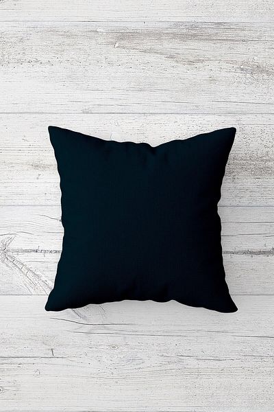 on the clouds Solid Color Navy Blue One Side Printed Hidden Zipper Pillowcase Throw Pillow Sofa Pillowcase
