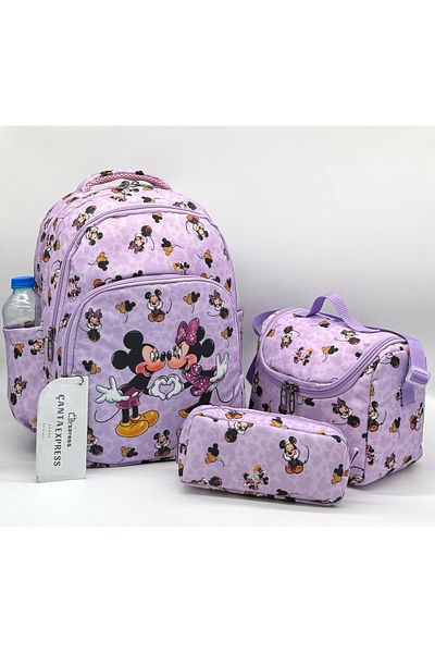 Bevitton Mickey Character Girl's First Schoolbag - Feeding with Pen Holder