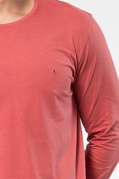 Cacharel Men's Round Neck Pajamas Set - 50% Modal and 50% Cotton, with Pockets