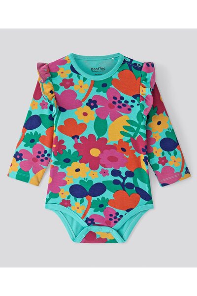 Bonfino - 100% Cotton Full sleeves Printed Onesies Pack of 2 - Multicolor