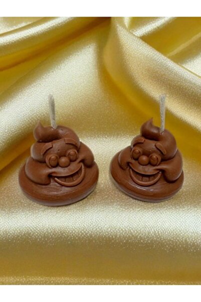 ares mum atölyesi 2 Lİ LAVANTA KOKULU ESPRİLİ BOK ŞEKLİNDE MUM